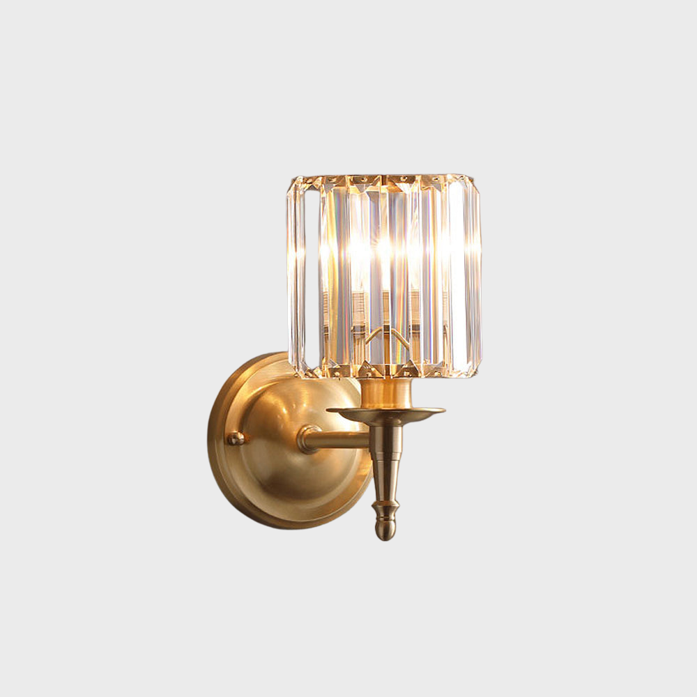 Kristall-Wandleuchte in Gold