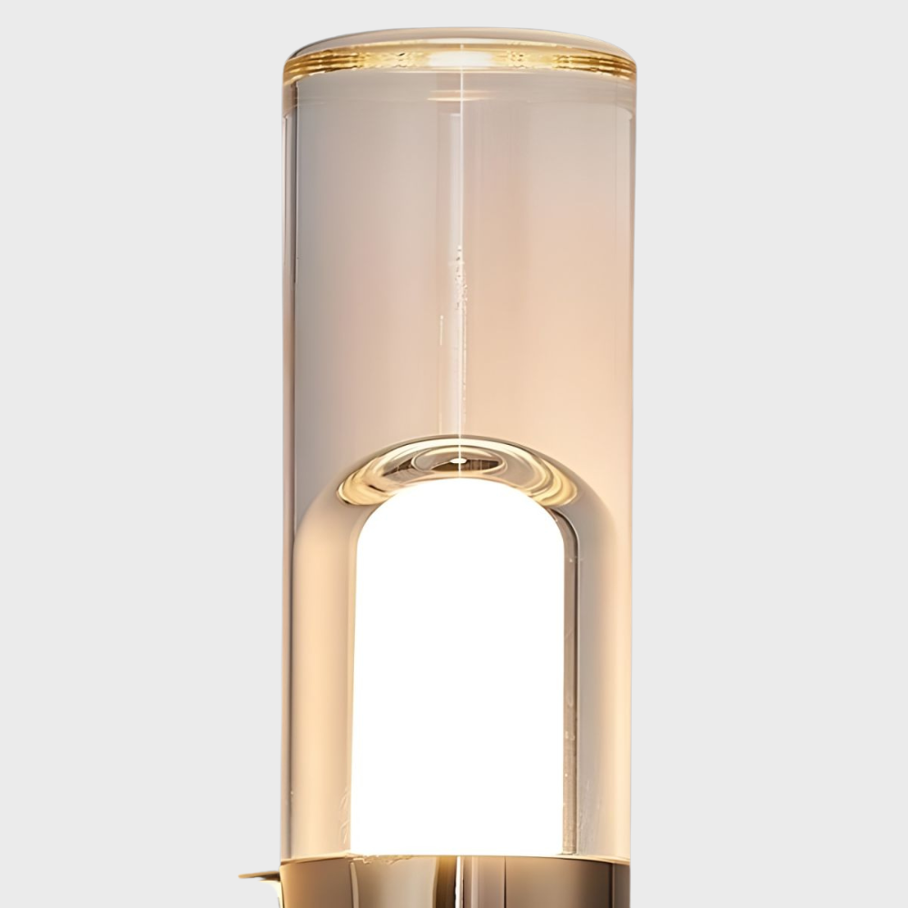 Moderne Zylinder-Wandleuchte in Bronze