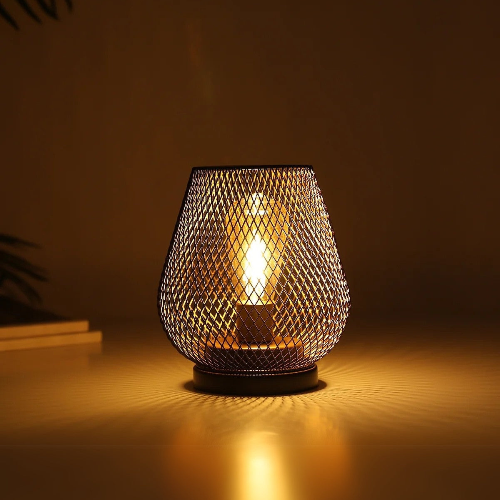 Kabellose LED-Tischlampe im Mesh-Design