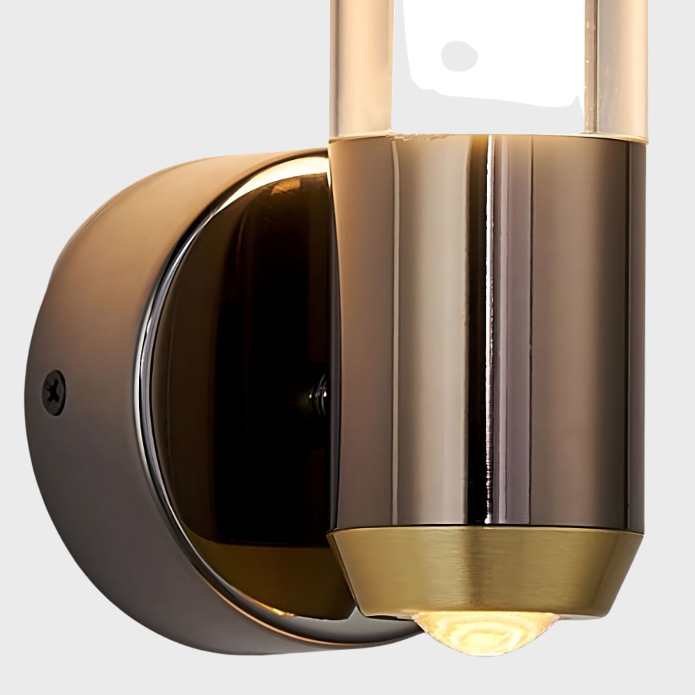 Moderne Zylinder-Wandleuchte in Bronze