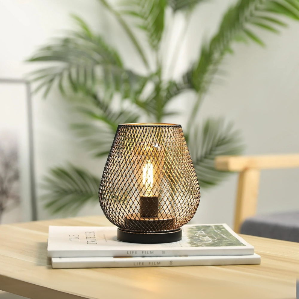 Kabellose LED-Tischlampe im Mesh-Design