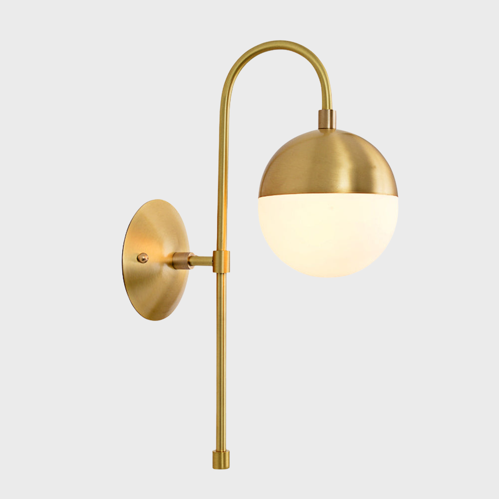 Kreative Nordische Wandleuchte aus Glas und Eisen