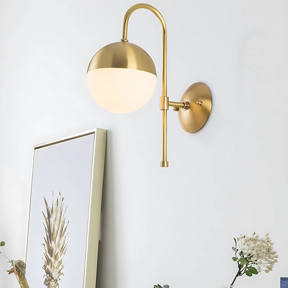 Kreative Nordische Wandleuchte aus Glas und Eisen