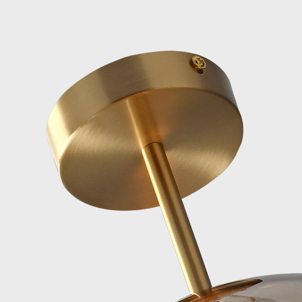 Moderne Pendelleuchte aus Glas in Kupfer-Optik