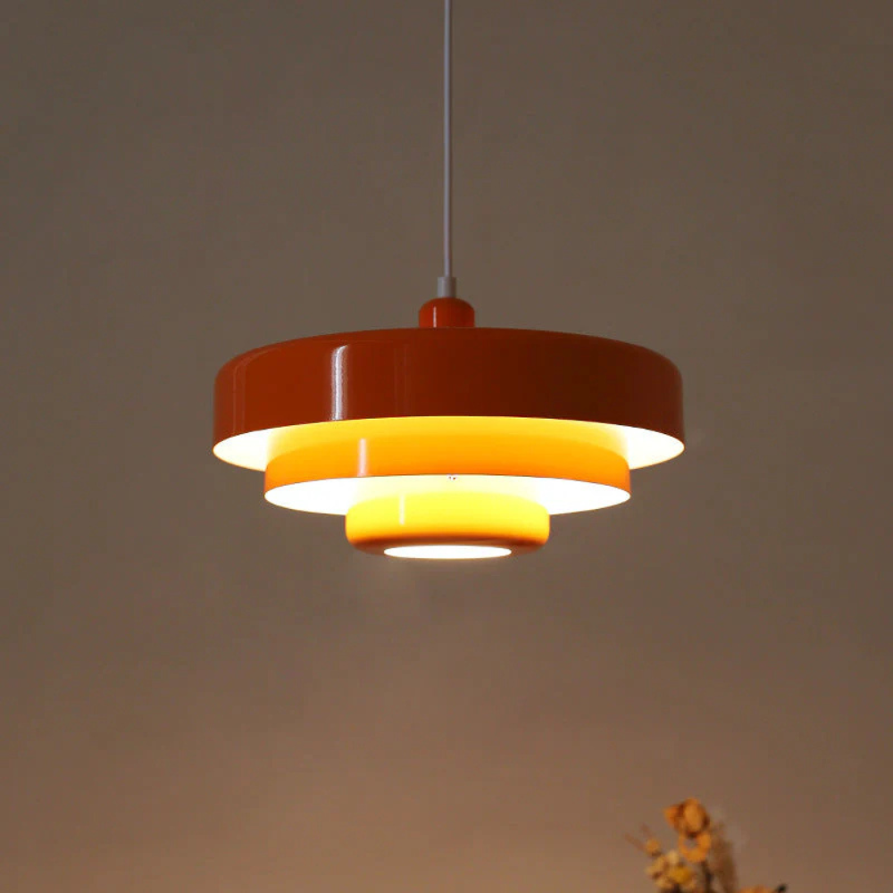 Pendelleuchte im Bauhaus‑Stil aus Eisen