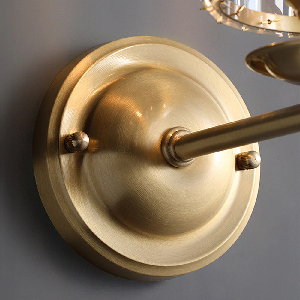 Kristall-Wandleuchte in Gold