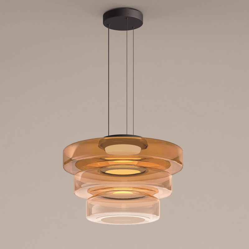 Bauhaus Glas Pendelleuchte im Moderne Stil