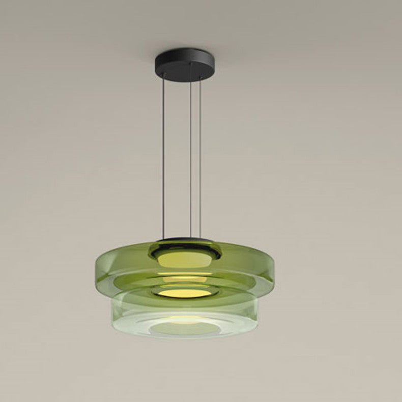 Bauhaus Glas Pendelleuchte im Moderne Stil