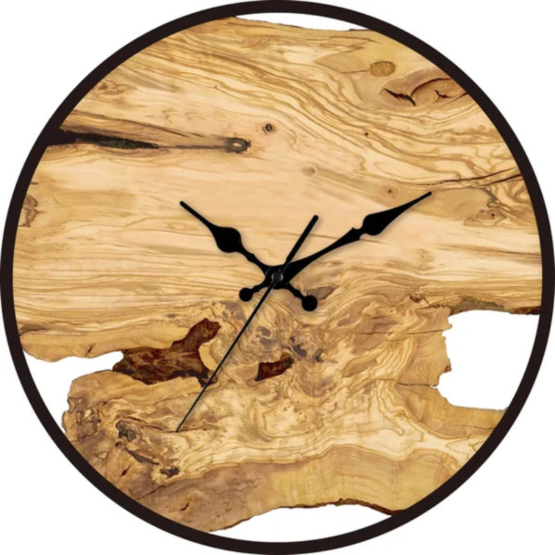 Große Moderne Dekorative Wanduhr aus Holz