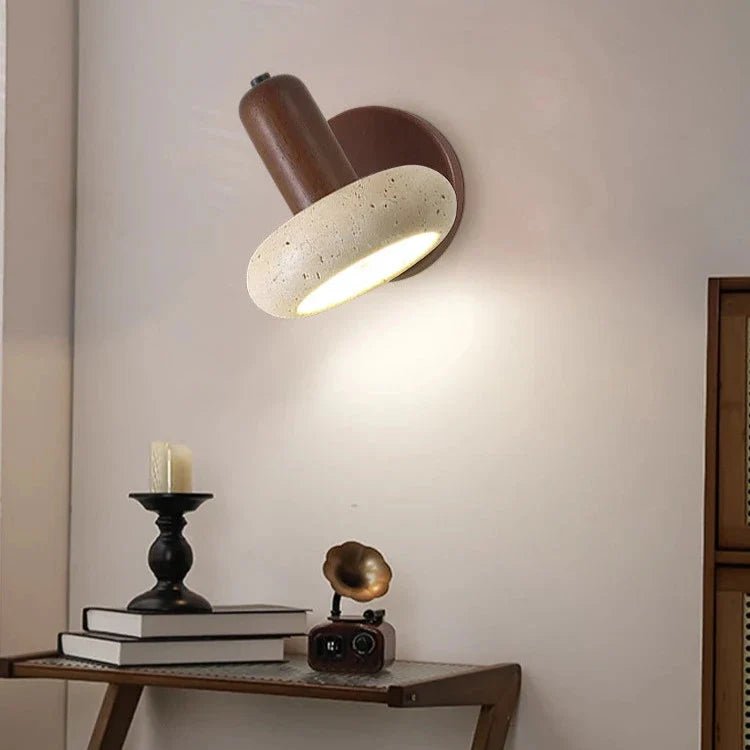 Moderne Nordische Holz LED Wandleuchte
