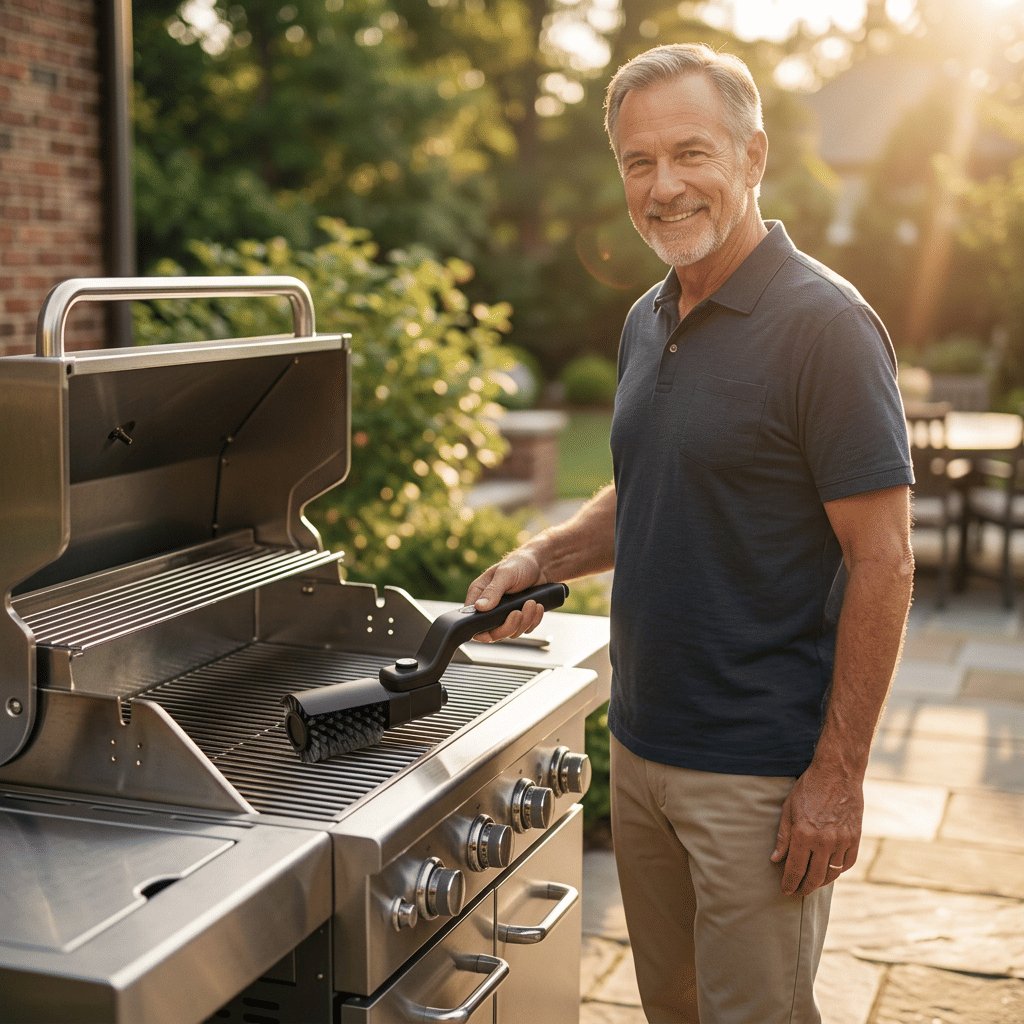 Bürstenloser Grillreiniger für schnelle Grillreinigung Close Up