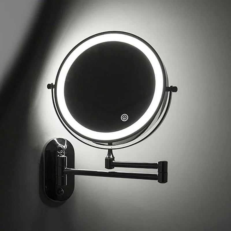 Beleuchteter LED Kosmetikspiegel Wand mit Schwenkarm Detail