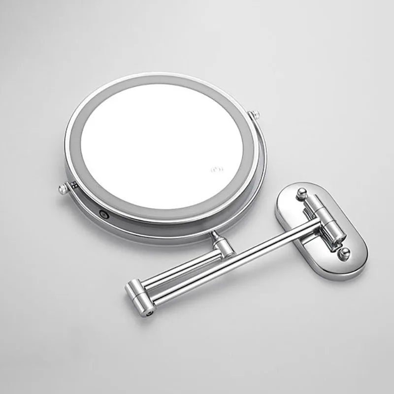 Beleuchteter LED Kosmetikspiegel Wand mit Schwenkarm Side