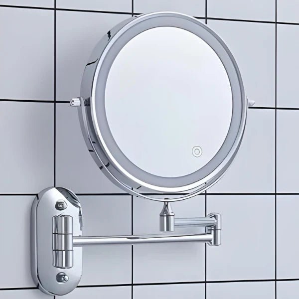 Beleuchteter LED Kosmetikspiegel Wand mit Schwenkarm View 12