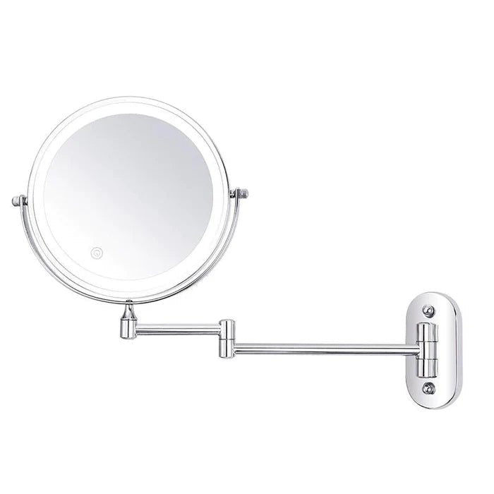Beleuchteter LED Kosmetikspiegel Wand mit Schwenkarm View 16