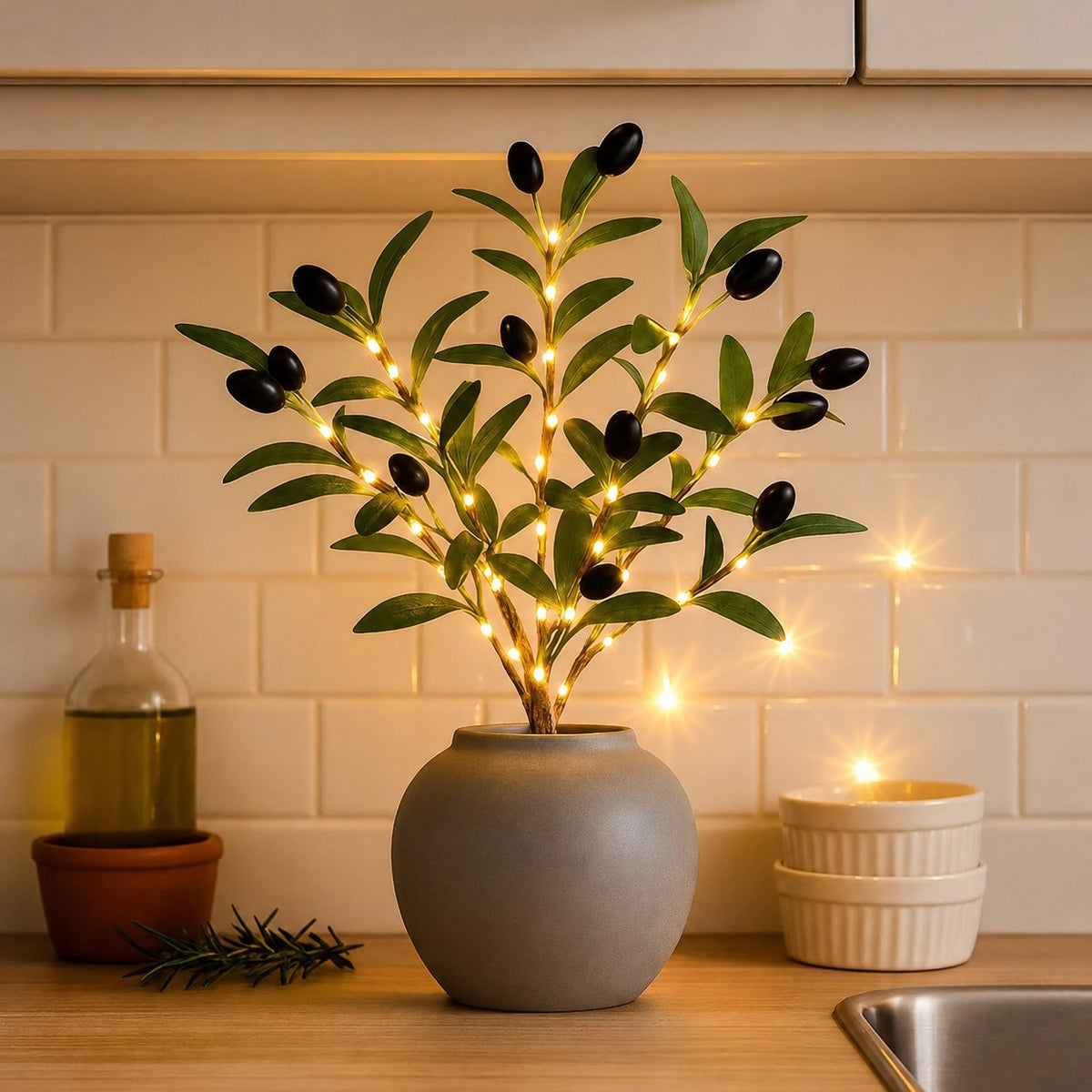 Dekorative LED Zweige mit Blättern für die Vase Hero