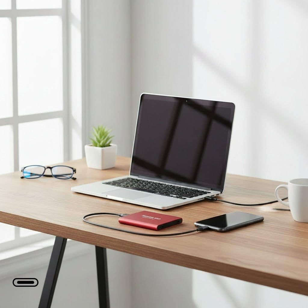 Externe SSD Portable SSD USB Mobiler Speicher Slim Front