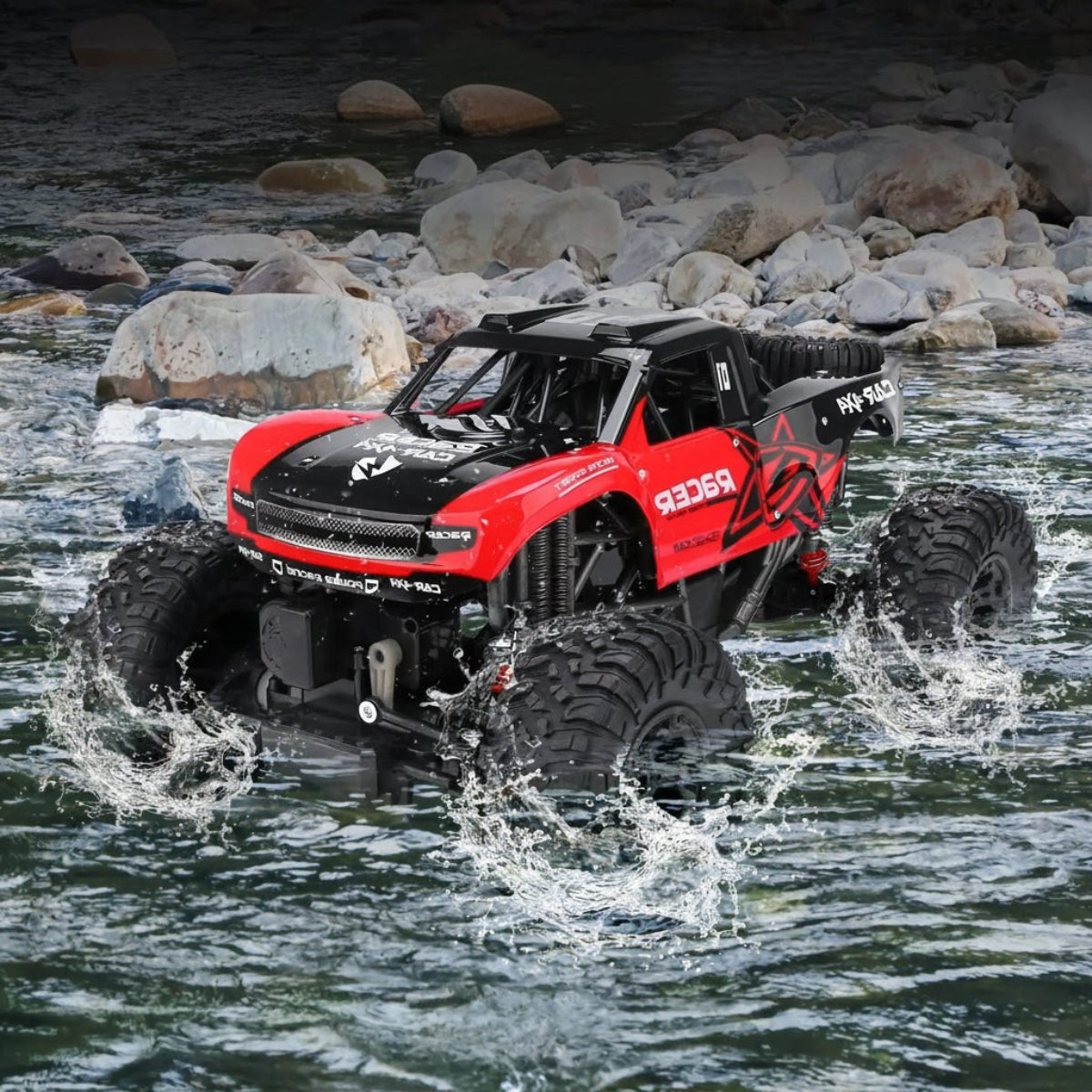Ferngesteuertes Monstertruck Amphibisch Geländewagen mit Allradantrieb Front