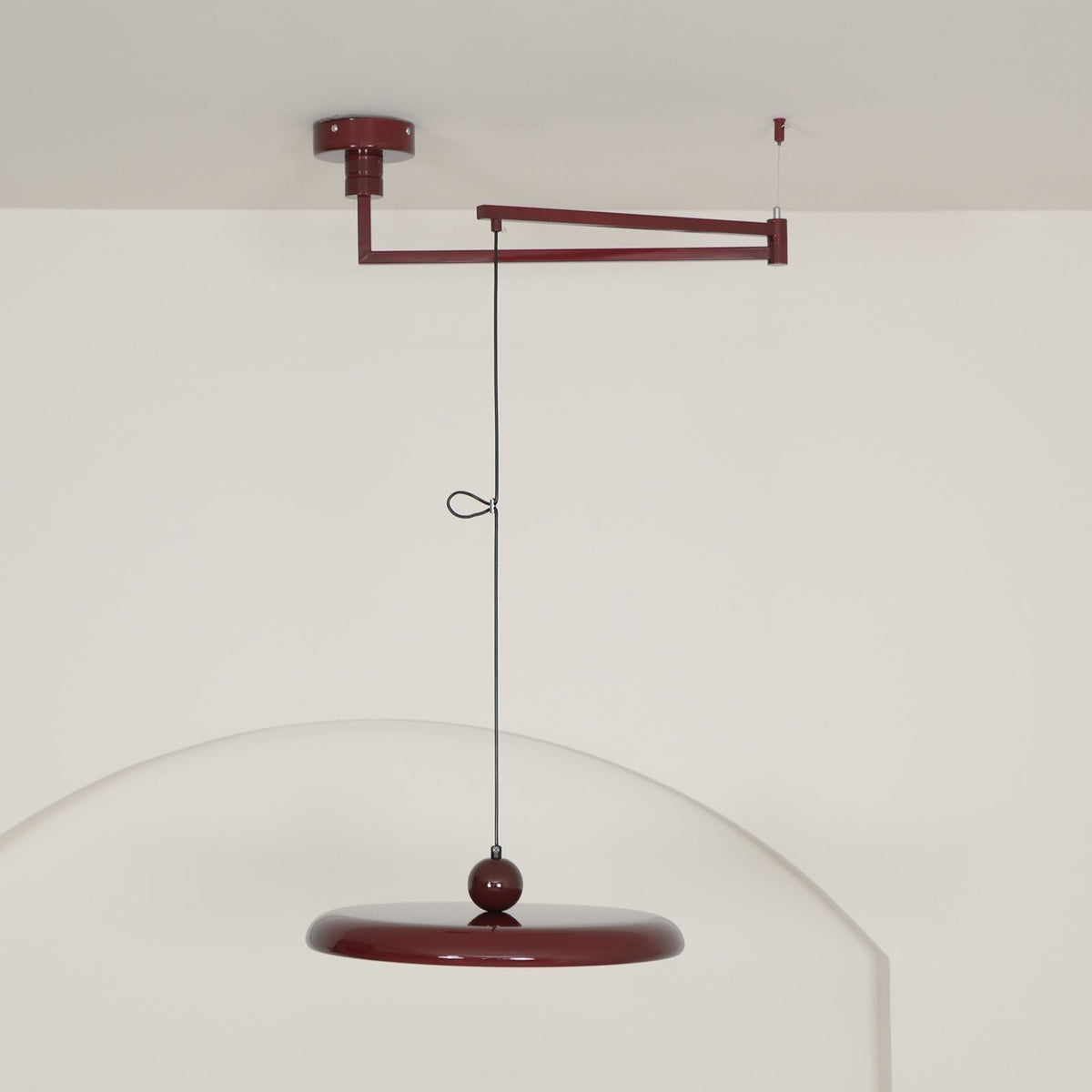 Industrielle Metall Hängeleuchte mit verstellbarem Arm View 25