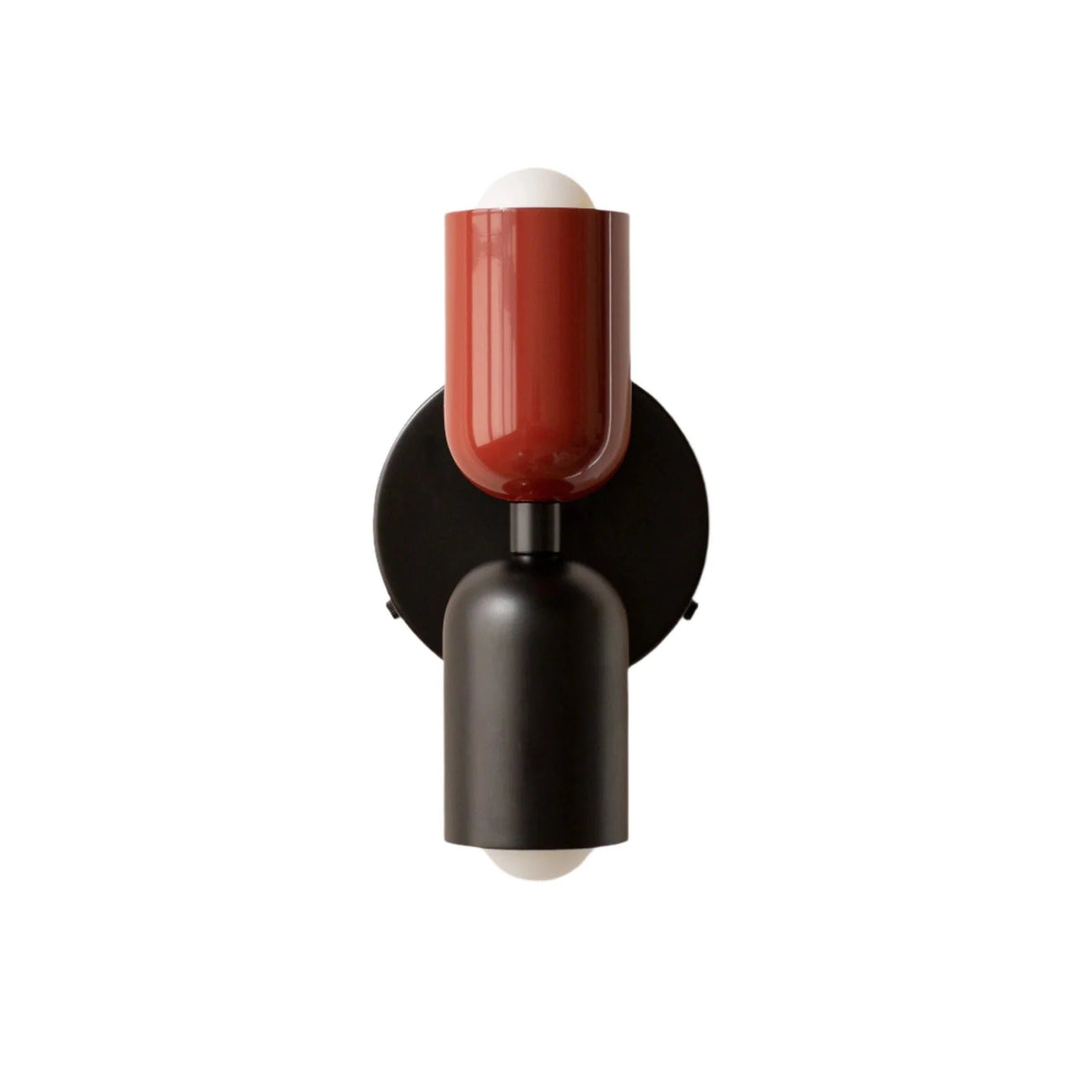 Japandi Wandleuchte mit mattem Finish Zylinderform Back