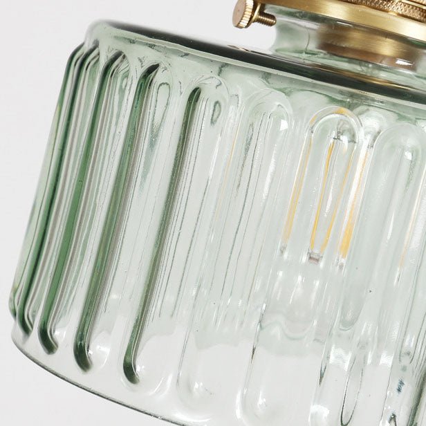 Japanische Messing Glas Pendelleuchte Rund View 12