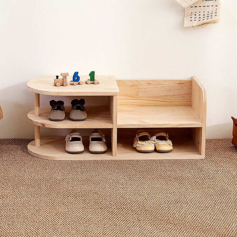 Japanisches Kinder Schuhregal aus Holz Zweilagig Alternate