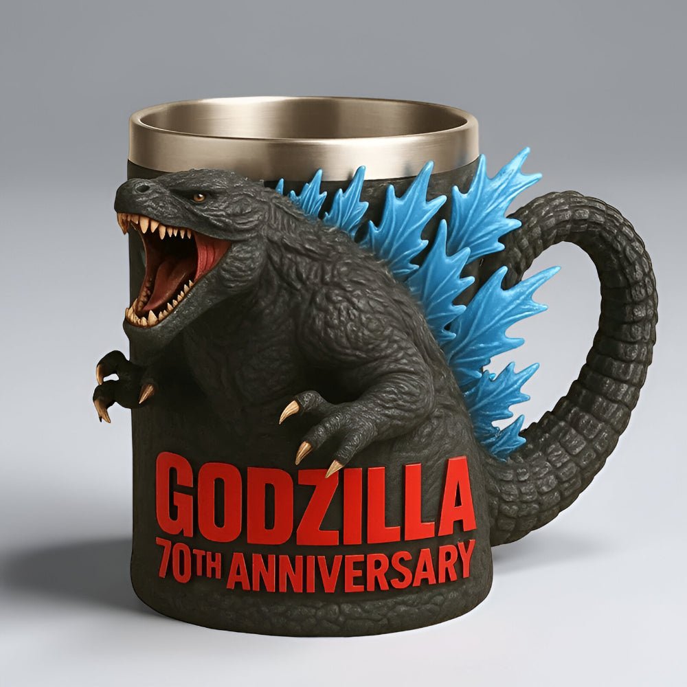 Keramik Kaffeetasse mit 3D Monster Figur Angle
