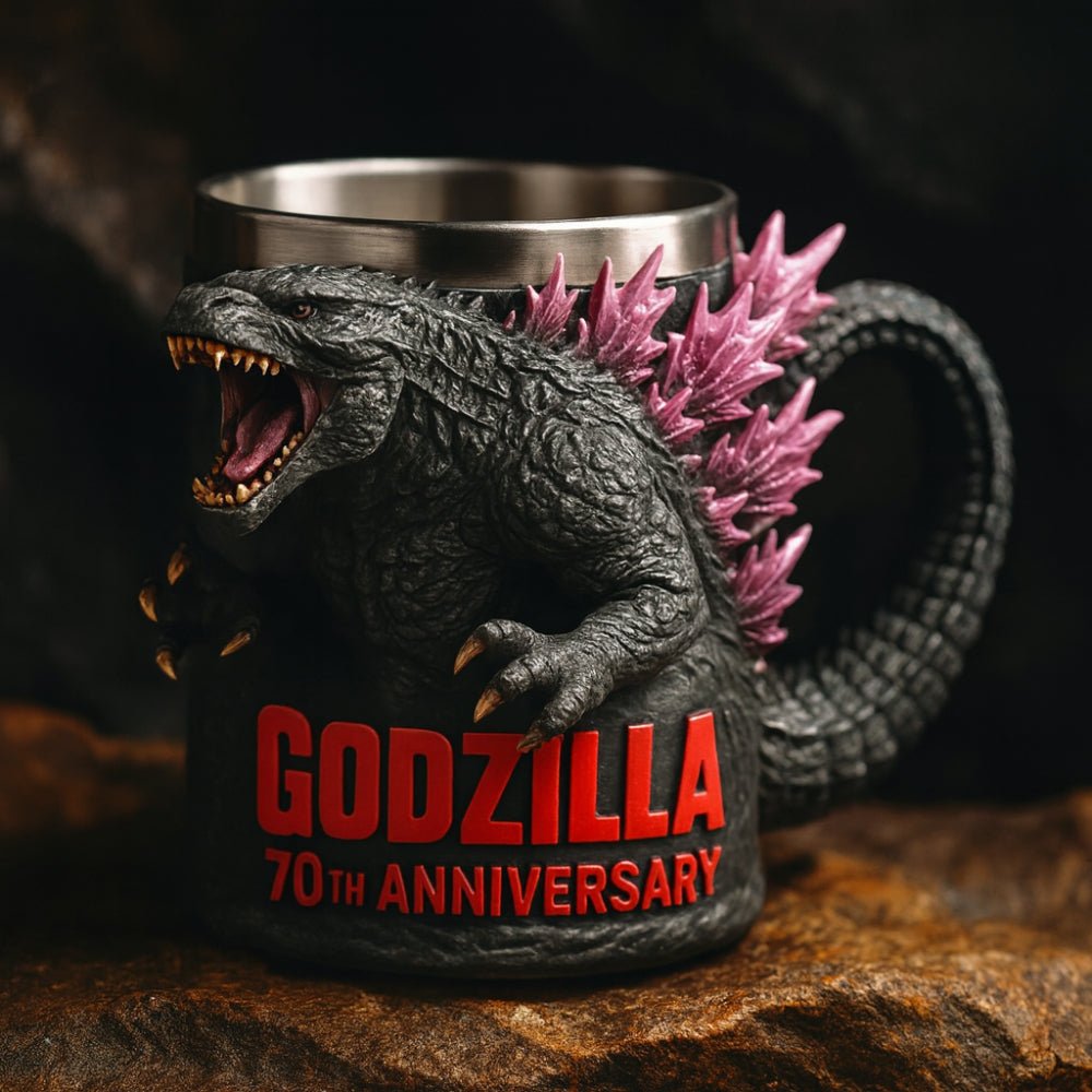 Keramik Kaffeetasse mit 3D Monster Figur Back