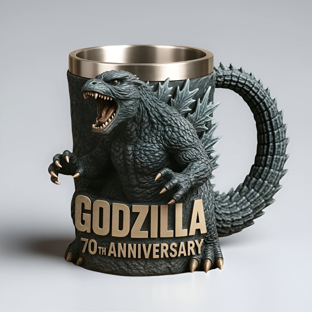 Keramik Kaffeetasse mit 3D Monster Figur Detail