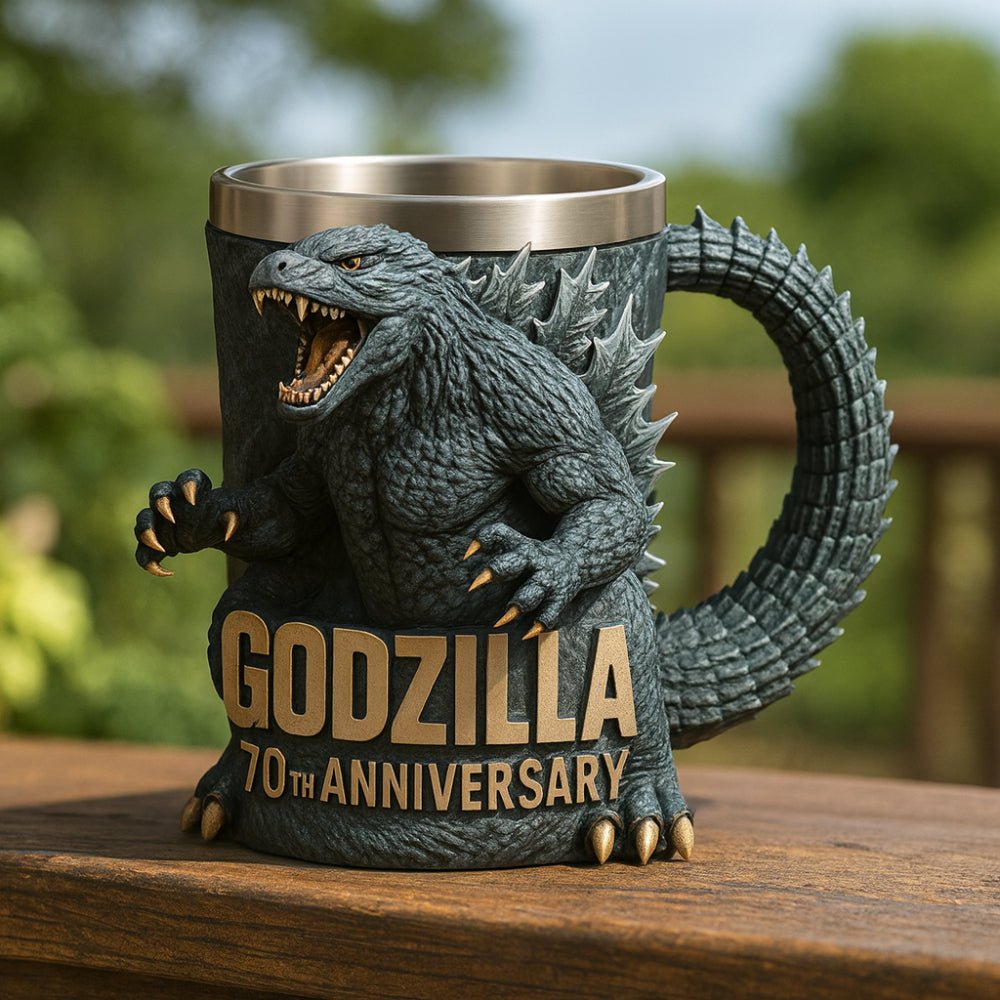Keramik Kaffeetasse mit 3D Monster Figur Front