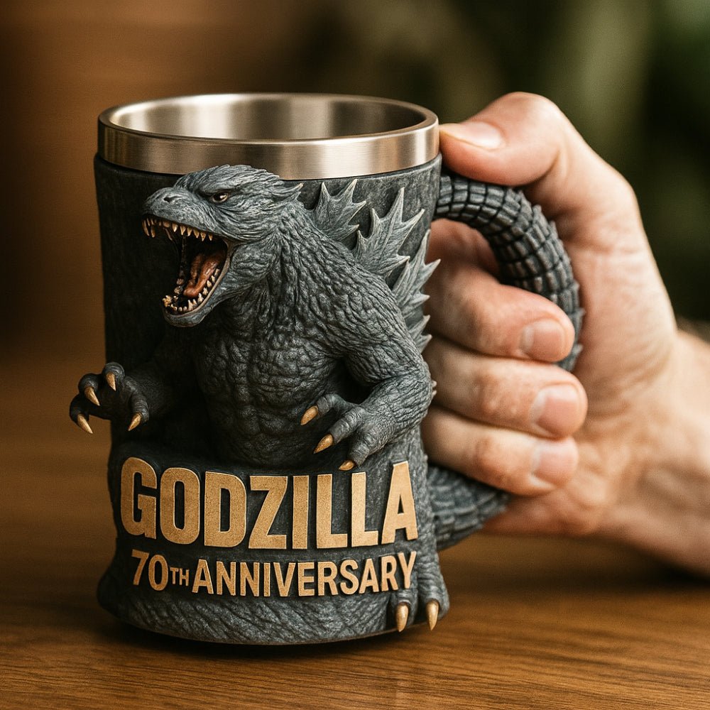 Keramik Kaffeetasse mit 3D Monster Figur Hero