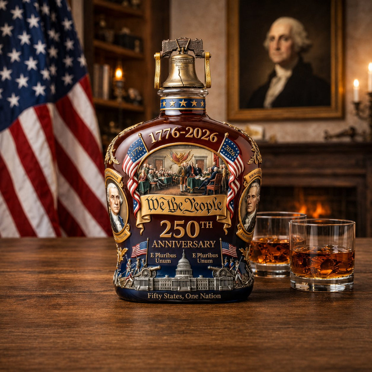 Kristall Glas Whisky-Dekanter mit Zierstopper Hero