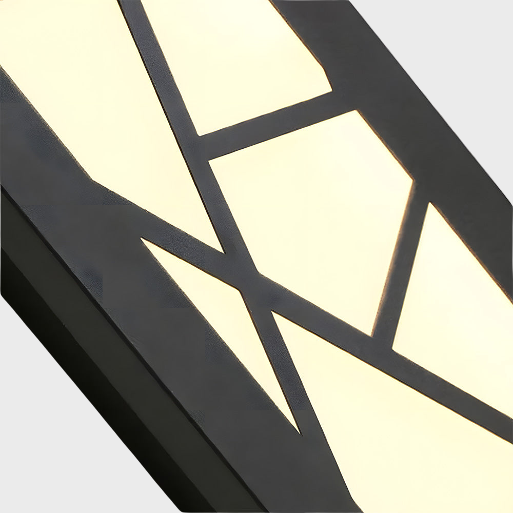 LED-Außenwandleuchte in Schwarz