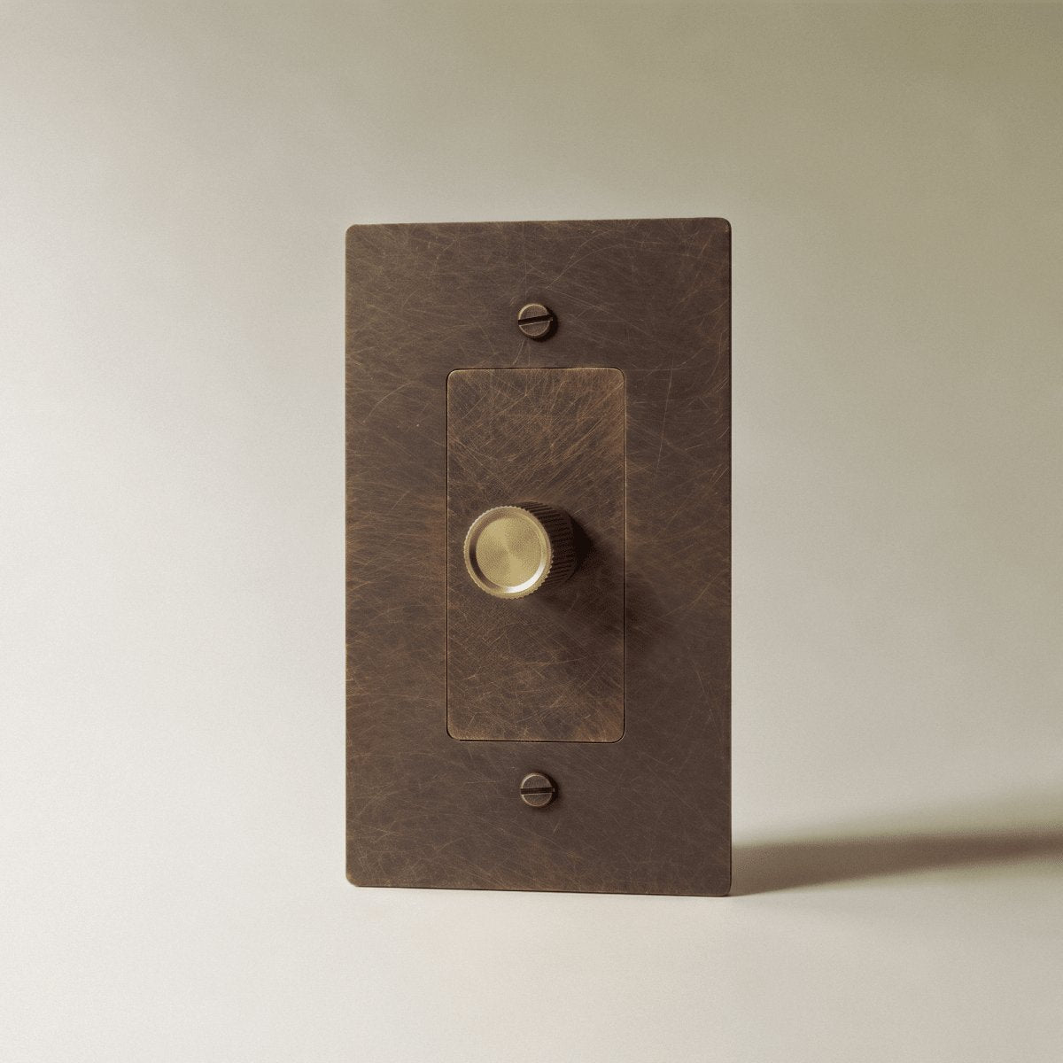 Massiver Messing 3-Wege-Drehdimmer 1-fach bis 5-fach Close Up