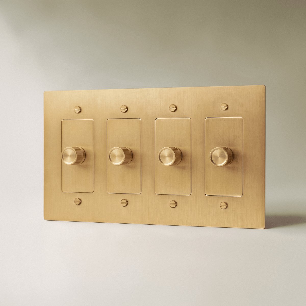 Massiver Messing 3-Wege-Drehdimmer 1-fach bis 5-fach Side