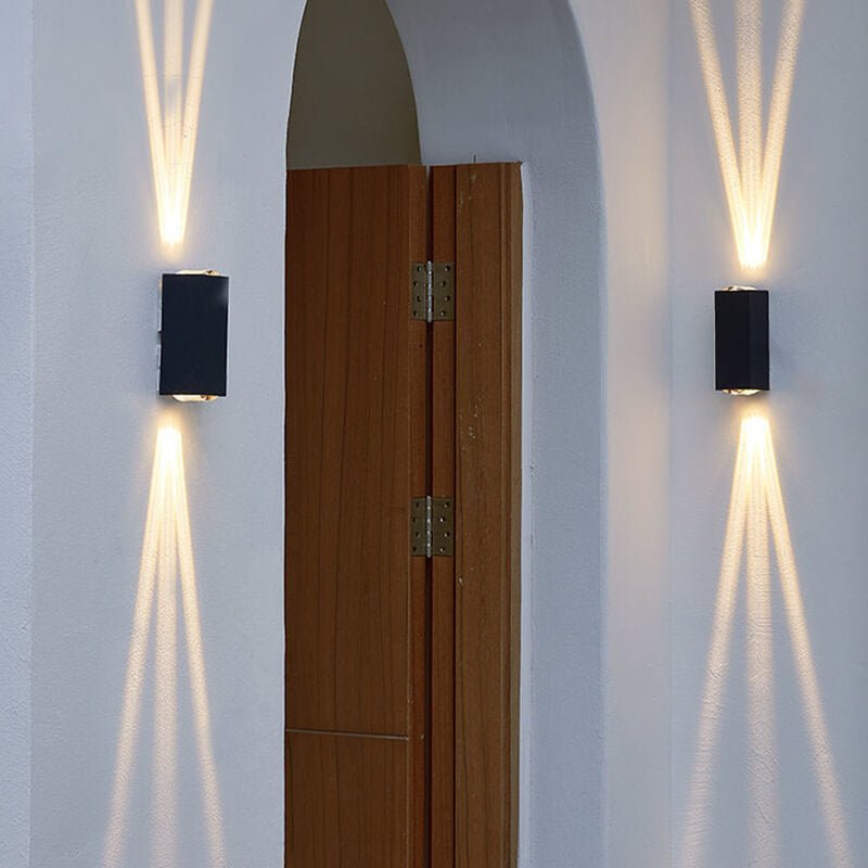 Minimalistische Aluminium LED Außenwandleuchte Rechteckig Alternate
