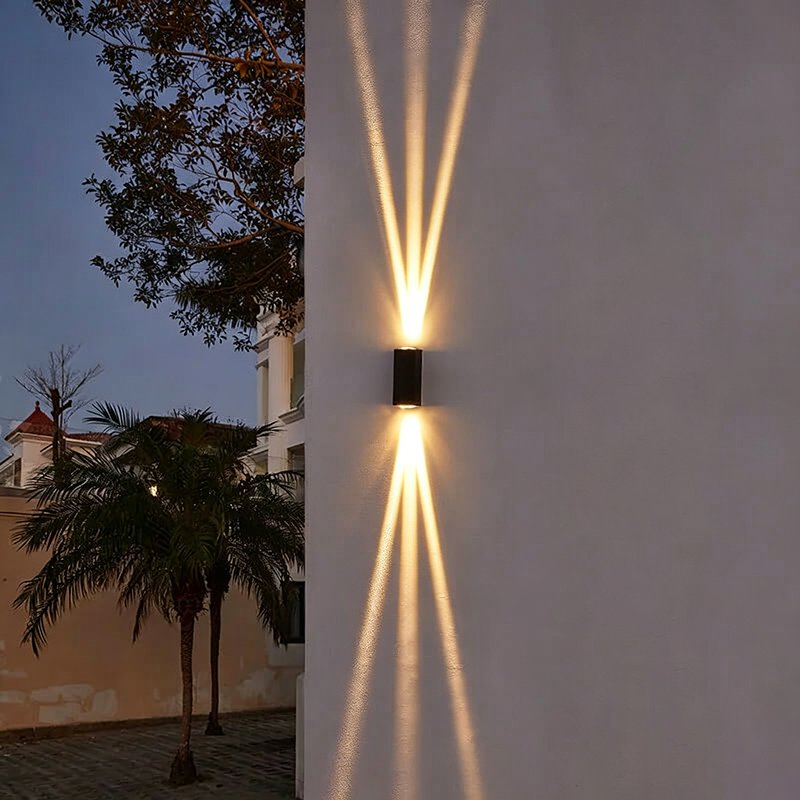 Minimalistische Aluminium LED Außenwandleuchte Rechteckig Angle