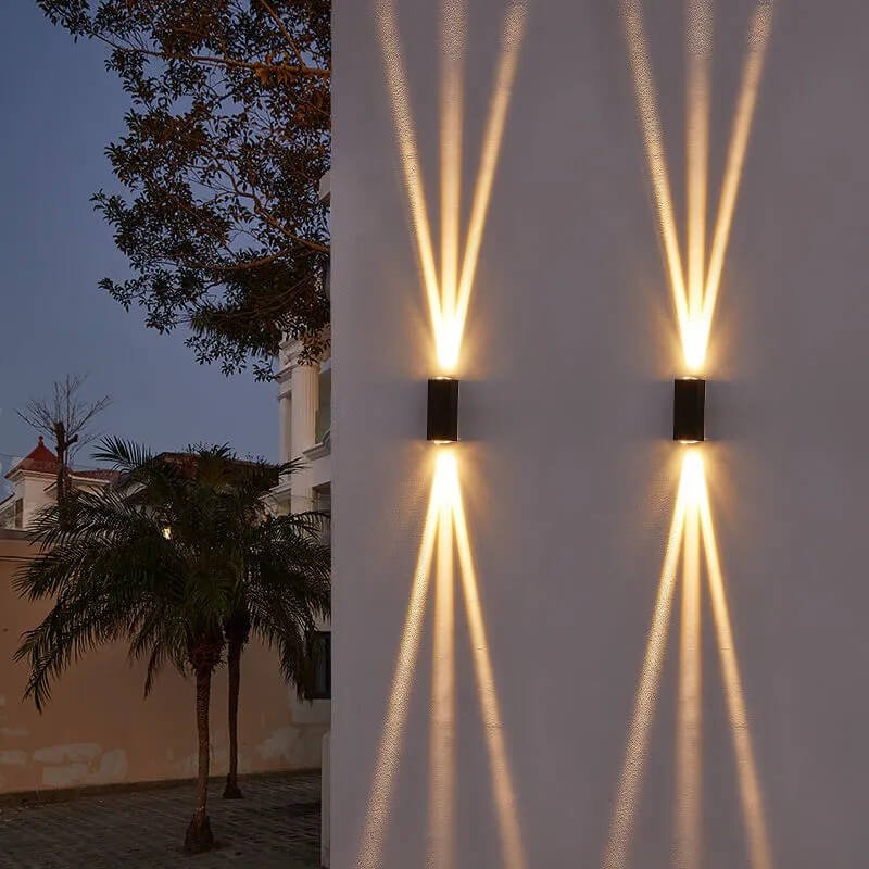 Minimalistische Aluminium LED Außenwandleuchte Rechteckig View 12