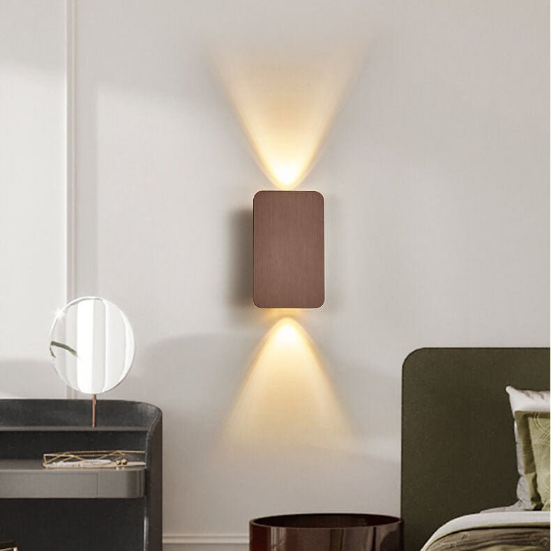 Minimalistische Aluminium LED Wandleuchte Rechteckig Flach Angle