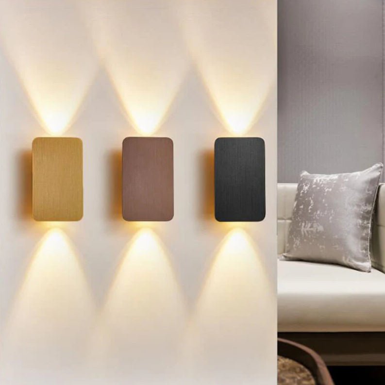 Minimalistische Aluminium LED Wandleuchte Rechteckig Flach Hero