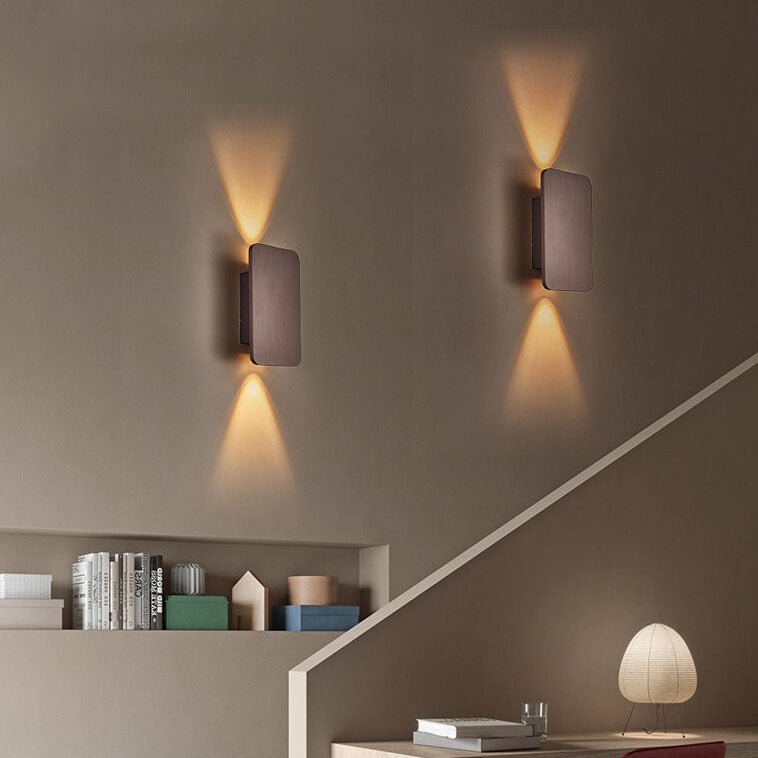 Minimalistische Aluminium LED Wandleuchte Rechteckig Flach Lifestyle