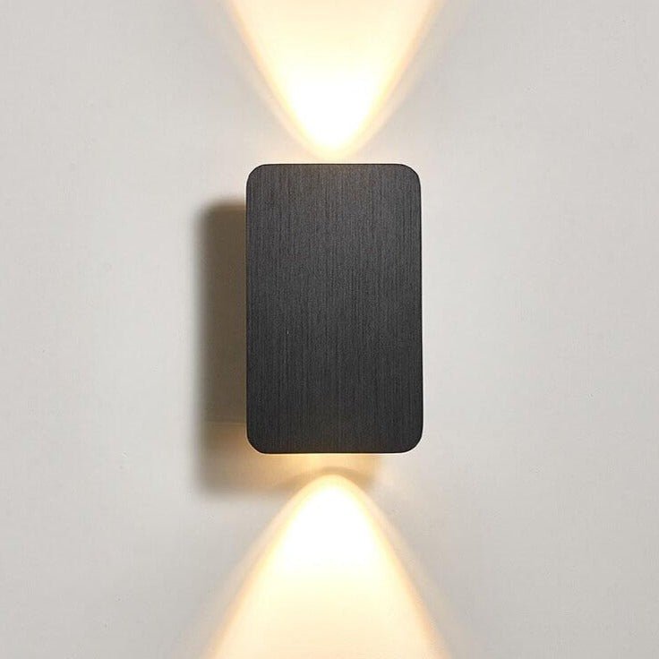 Minimalistische Aluminium LED Wandleuchte Rechteckig Flach View 13