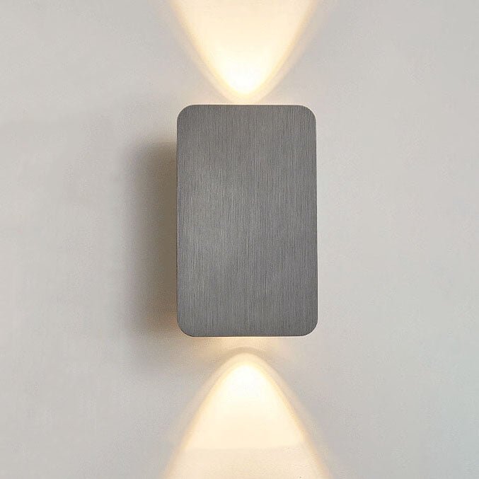 Minimalistische Aluminium LED Wandleuchte Rechteckig Flach View 14