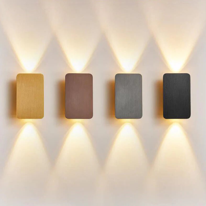 Minimalistische Aluminium LED Wandleuchte Rechteckig Flach View 17