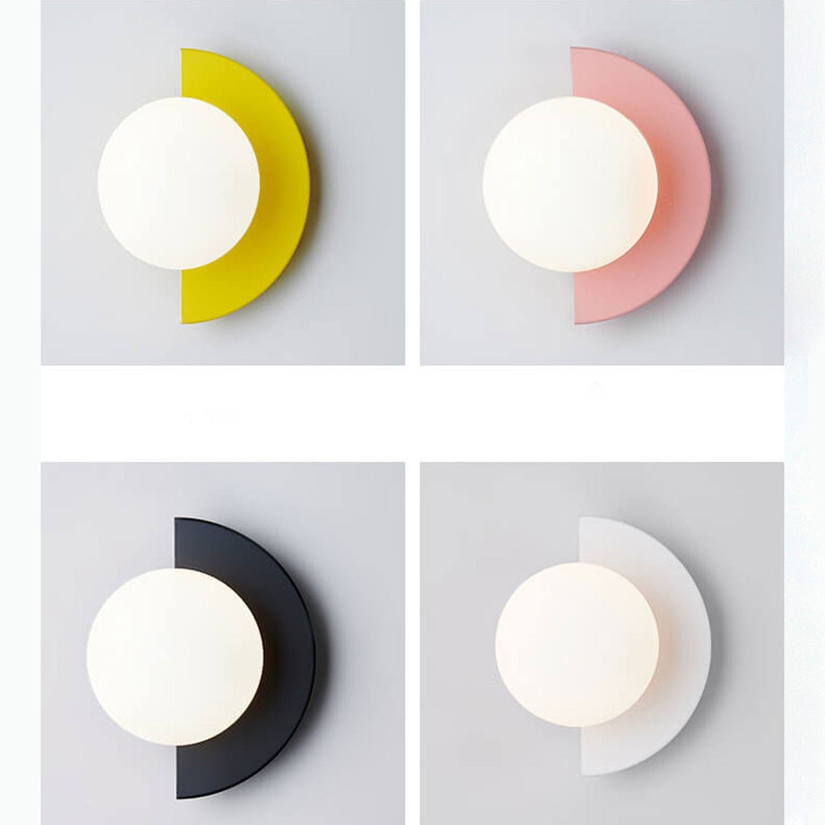 Minimalistische Glas Wandleuchte in Kugelform View 12