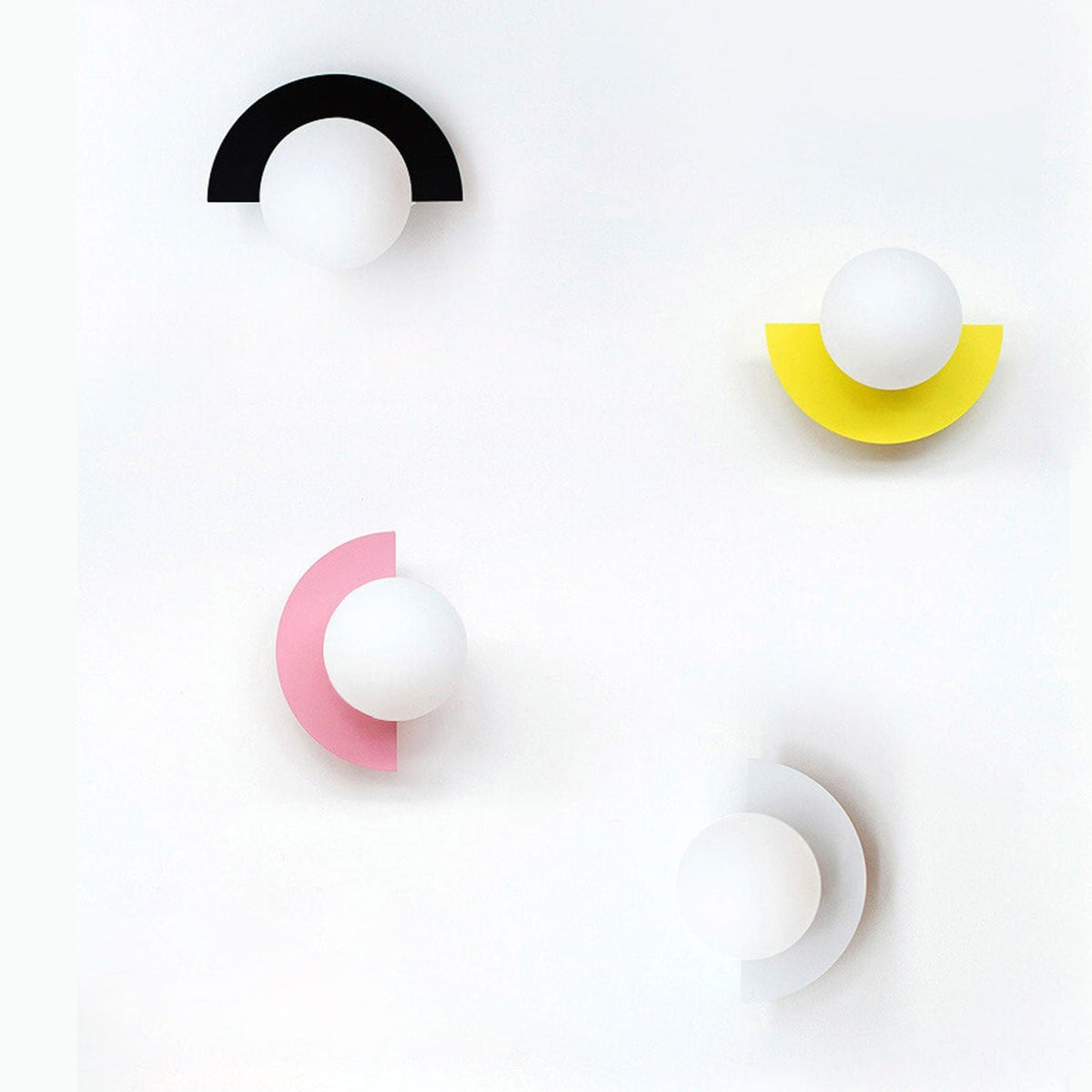 Minimalistische Glas Wandleuchte in Kugelform View 19