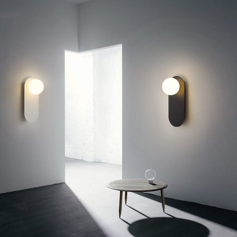 Minimalistische Glas Wandleuchte mit Ring Hero