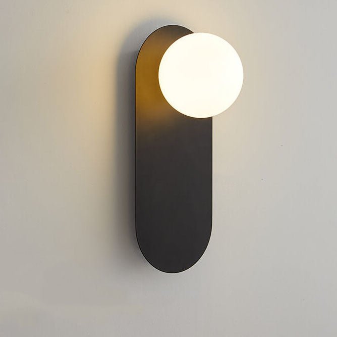 Minimalistische Glas Wandleuchte mit Ring View 11