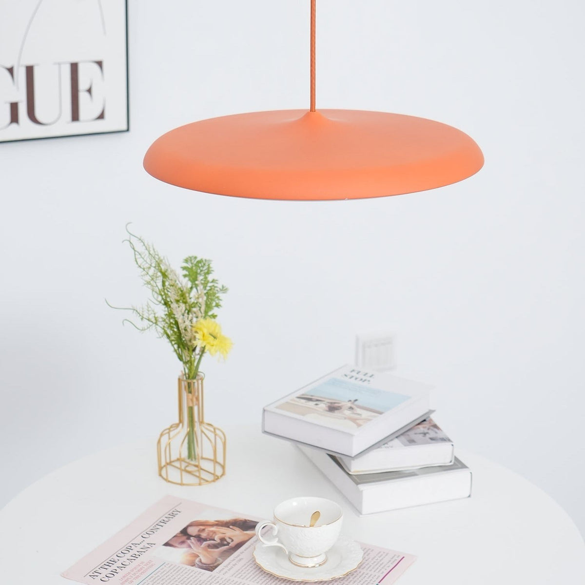 Minimalistische Hängeleuchte im Macaron Stil Scheibenförmig View 11