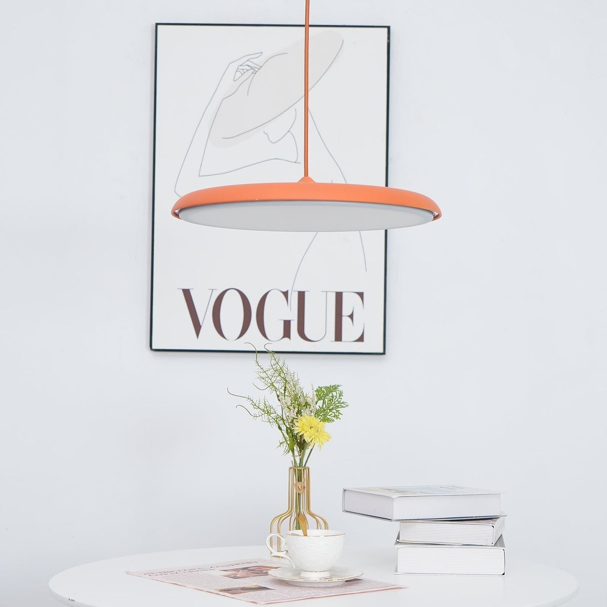 Minimalistische Hängeleuchte im Macaron Stil Scheibenförmig View 15